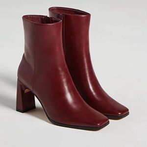 NWT Burgundy Gabrielle Union, Square-Toe Block-Heel Bootie from New York & Co.